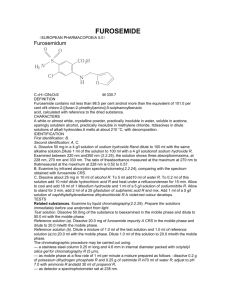 FUROSEMIDE （EUROPEAN PHARMACOPOEIA 5.0） Furosemidum