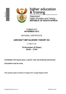 aircraft metalwork theory n3 qp nov 2012