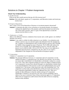 Solutions to Chapter 1 Problem Assignments