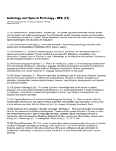 Audiology and Speech Pathology - SPA (72)