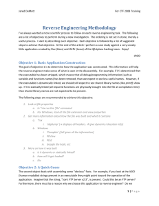 Reverse Engineering Methodology