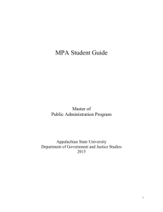 MPA Student Booklet Fall2015 - Master of Public Administration