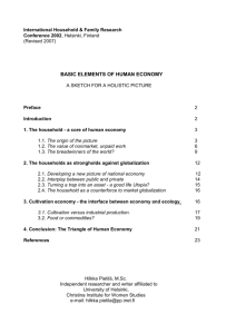 basic elements of human economy