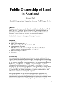 Public Ownership of Land in Scotland