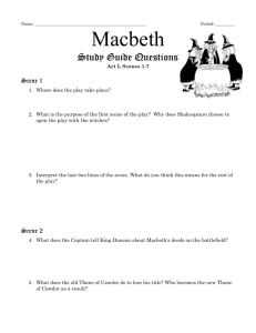 Macbeth Study Questions