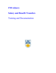 Salary and Benefit Transfers