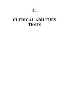references for clerical ability tests