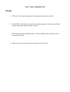 Lab 5: Data Acquisition Lab Pre-Lab What are the four main