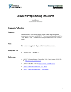 LabVIEW Programming Structures