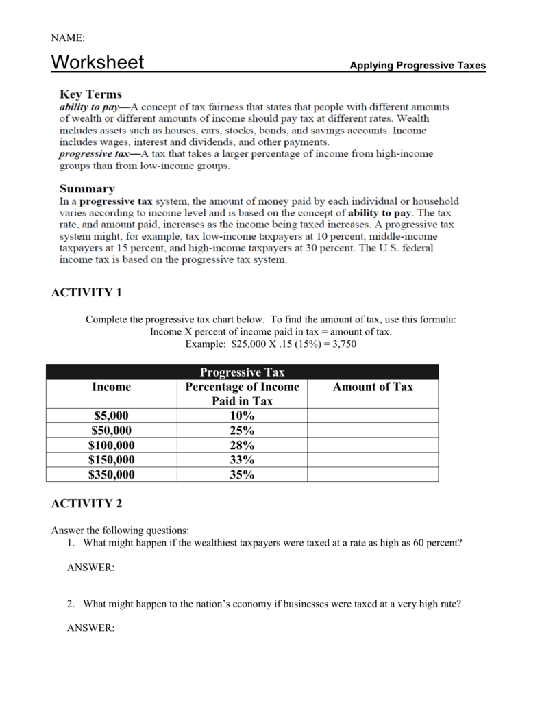 worksheet-applying-regressive-taxes