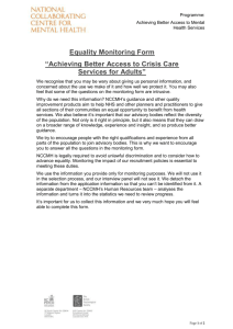 Equalities monitoring form