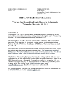 News Release - Veterans Day Council Of Indianapolis