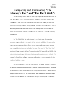 In “The Monkey's Paw,” there are many very suspenseful moments