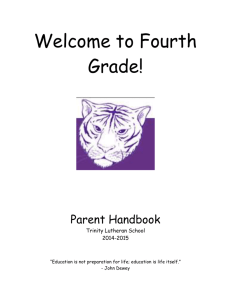 Classroom Handbook - Trinity Lutheran School