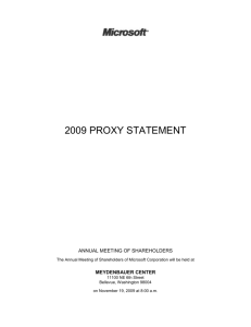 2009 proxy statements