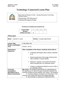 Technology-Connected Lesson Plan