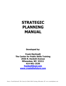 Strategic Planning Manual - Excellence in Financial Management