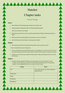 Hatchet green group chapter tasks