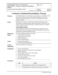 Continuous Nebulized Bronchodilator Treatment