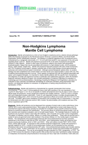 Non-Hodgkins Lymphoma Mantle Cell Lymphoma