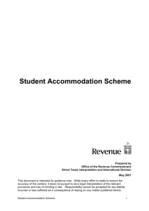 Student Accommodation Scheme