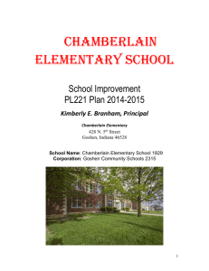 Chamberlian Elementary School Improvement Plan