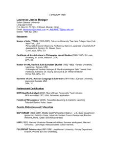 CV Template : Academic Careers
