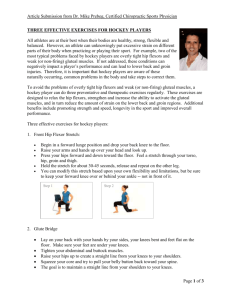 THREE EFFECTIVE EXERCISES FOR HOCKEY PLAYERS