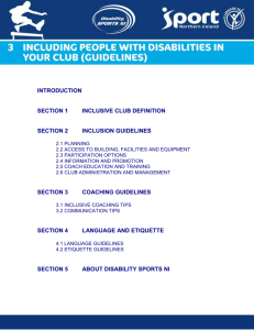 Including People with Disabilities in your club
