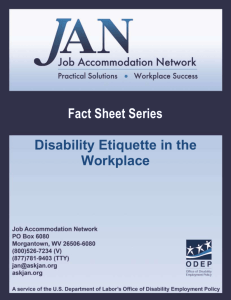 Disability Etiquette in the Workplace