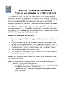 RCOE Form T ASL Interview Rubric 2 10 13