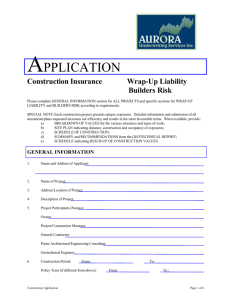 Wrapup Liability Application