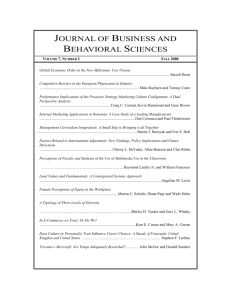 journal of business and behavioral sciences