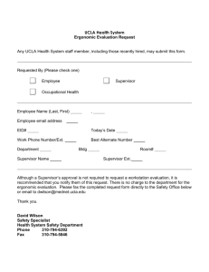 Ergonomic Evaluation Request Form