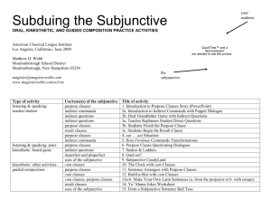 subduing the subjunctive