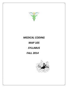 Syllabus MAP105 – Medical Billing -FALL 2014