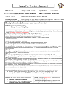 Lesson Plan Template - OISE-IS-BIOLOGY-2011-2012