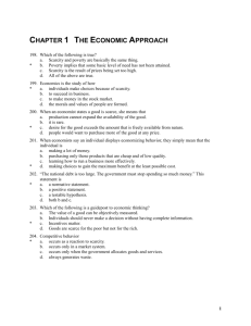 Chapter 1 - The Economic Approach