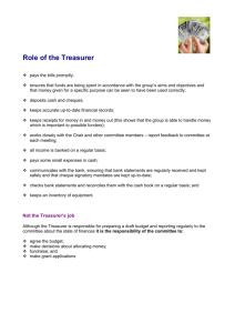 Role of Treasurer - Community Action Derby