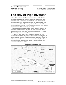 Bay of Pigs Invasion Map Activity