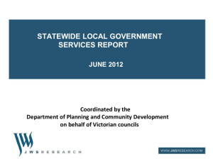 STATEWIDE LOCAL GOVERNMENT SERVICES REPORT JUNE