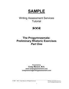sample - Writing Assessment Services