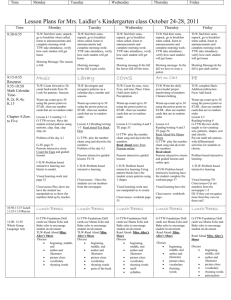 Lesson Plans for Mrs