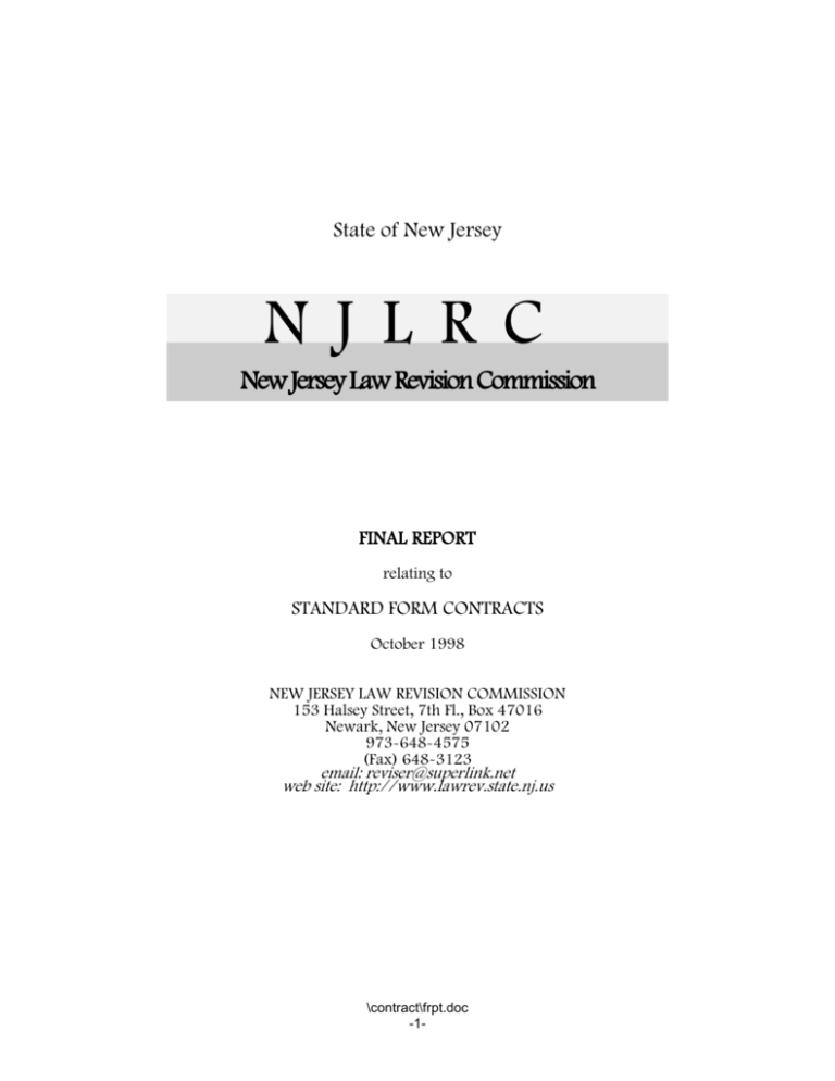 WORD New Jersey Law Revision Commission