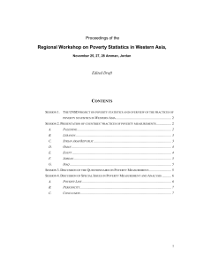 Recommendations resulting from the Workshop on Poverty Statistics