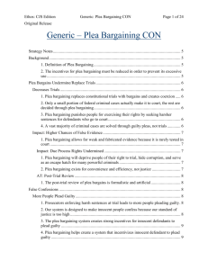 Generic – Plea Bargaining CON
