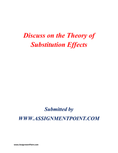 Discuss on the Theory of Substitution Effects