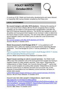 A round-up of UK, Welsh and local policy developments and news