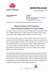 Massey Ferguson's 50 th Anniversary