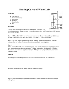 IB1 Physics Heating Curve of Water Lab